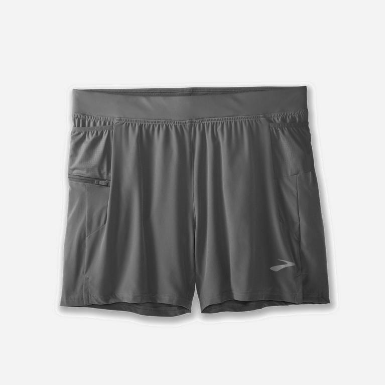 Brooks Sherpa 5 2-In-1 Hombre Pantalones Cortos - Grises (8456DCBAF)